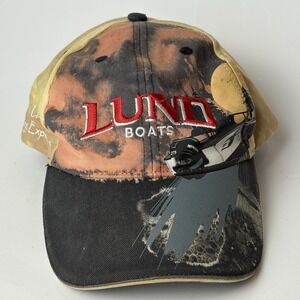Embroidered Lund Boats Mercury Racing Cap Hat Official Owners Club Strapback